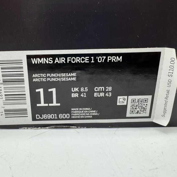 Nike Air Force 1 Women's Low Pastel Reveal Tear Here Size 11 White DJ6901-600 - Picture 5 of 10